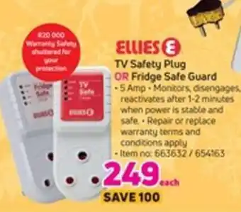 Game Ellies TV Safety Plug or Fridge Safe Guard offer