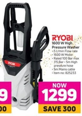 Game Ryobi 1600W High Pressure Washer offer