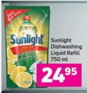 Game Sunlight Dishwashing Liquid Refill 750ml offer
