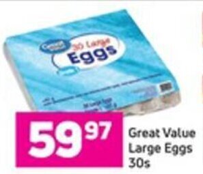 Game Great Value Large Eggs 30s offer
