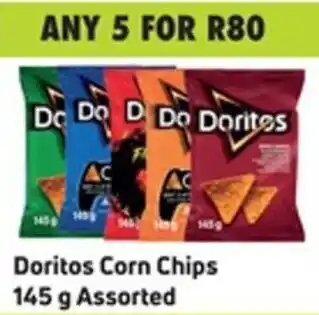 Game Doritos Corn Chips 5x145g Assorted offer