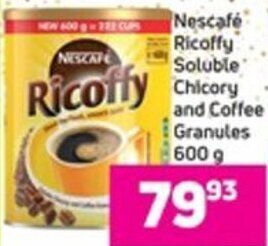 Game Nescafe Ricoffy Soluble Chicory and Coffee Granules 600g offer