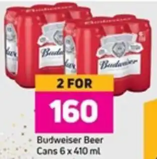 Game Budweiser Beer Cans 6 x 410ml offer