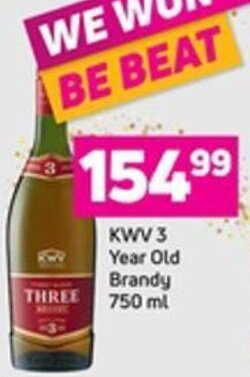 Game KWV 3 Year Old Brandy 750ml offer