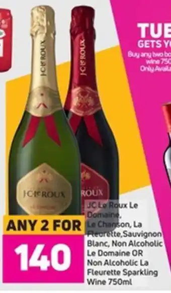 Game Jc Le Roux Le Domaine, La Chanson, Le Fleurette Or Sauvignon Blanc 750ml offer