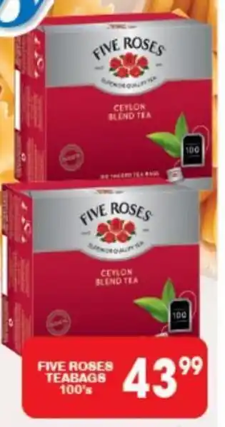 Five Roses Teabags 100's