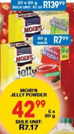 Giant Hyper Moir's Jelly Powder 6 x 80g offer