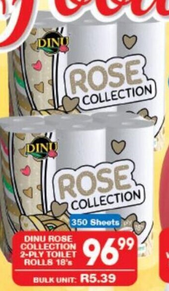 Giant Hyper Dinu Rose Collection 2-Ply Toilet Rolls 18's offer