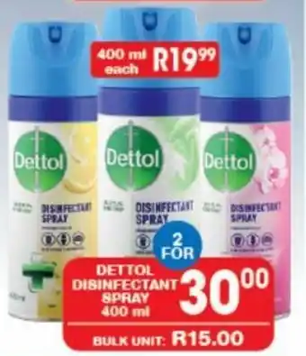 Giant Hyper Dettol Disinfectant Spray 400ml offer