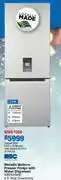 OK Furniture Kic 314l metallic bottom freezer fridge with water dispenser kbf635me offer