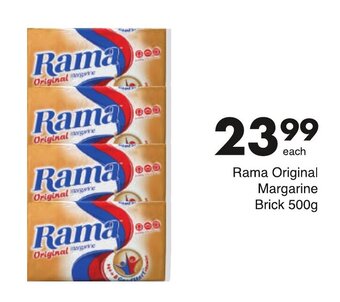 Save Rama Original Margarine Brick 500g offer
