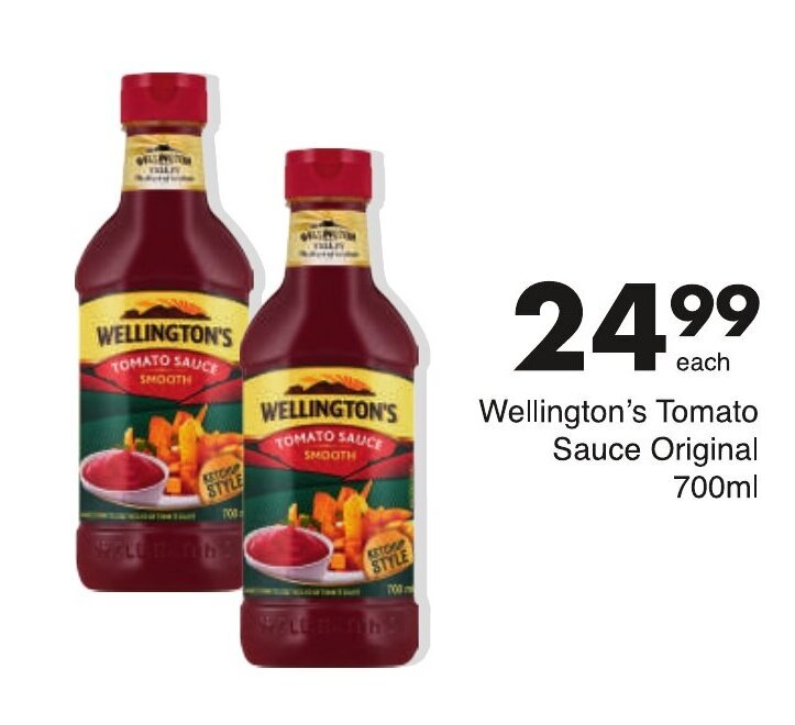 Wellington's Tomato Sauce 700ml offer at Save