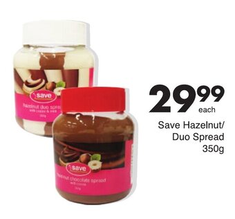 Save Save Hazelnut / Duo Spread 350g offer
