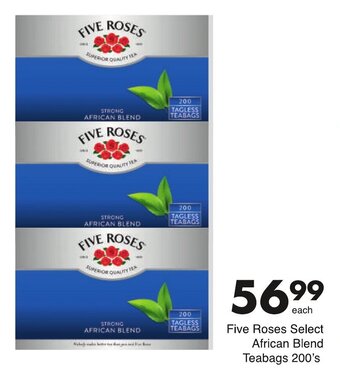 Save Five Roses Select African Blend Teabags 200's offer