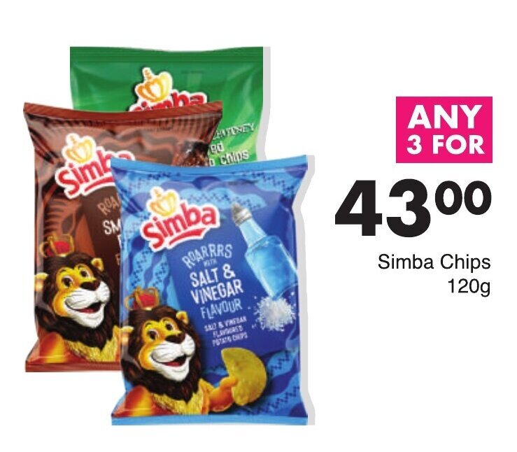 Simba Chips 3 x 120g offer at Save