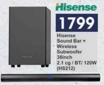 President Hyper Hisense Sound Bar + Wireless Subwoofer 38inch offer