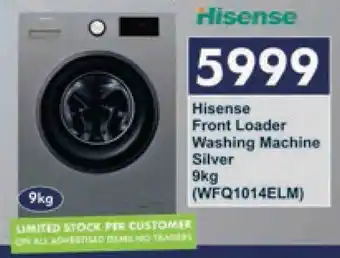 President Hyper Hisense Front Loader Washing Machine Silver 9kg offer