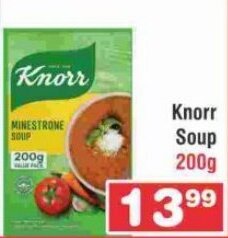 Advance Cash n Carry Knorr Soup 200g offer