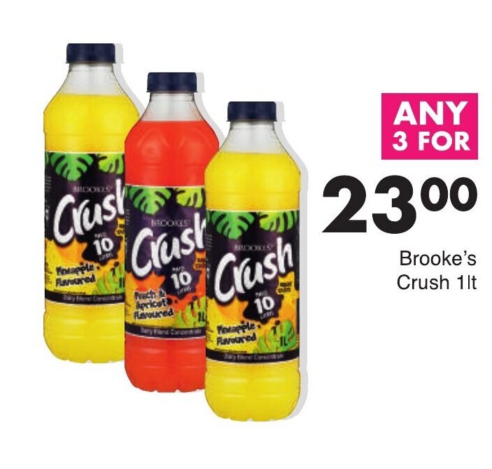 Brooke's Crush 3 x 1lt offer at Save