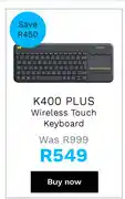 Logitech k400 plus wireless touch keyboard
