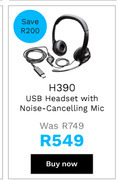 First Shop Logitech h390 usb headset with noise cancelling mic offer