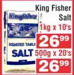 Advance Cash n Carry King Fisher Salt 1kg x 10's offer