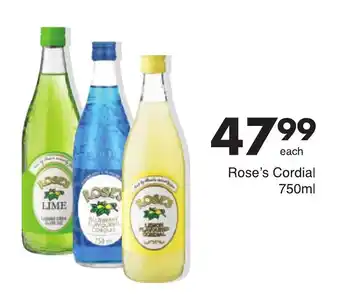 Save Rose's Flavoured Cordial 750ml offer