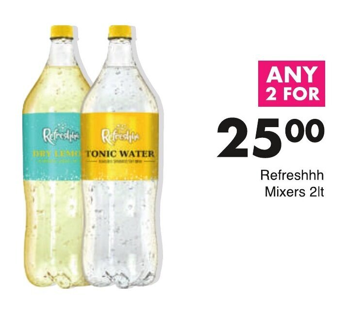 Refreshhh Mixers 2 x 2lt offer at Save