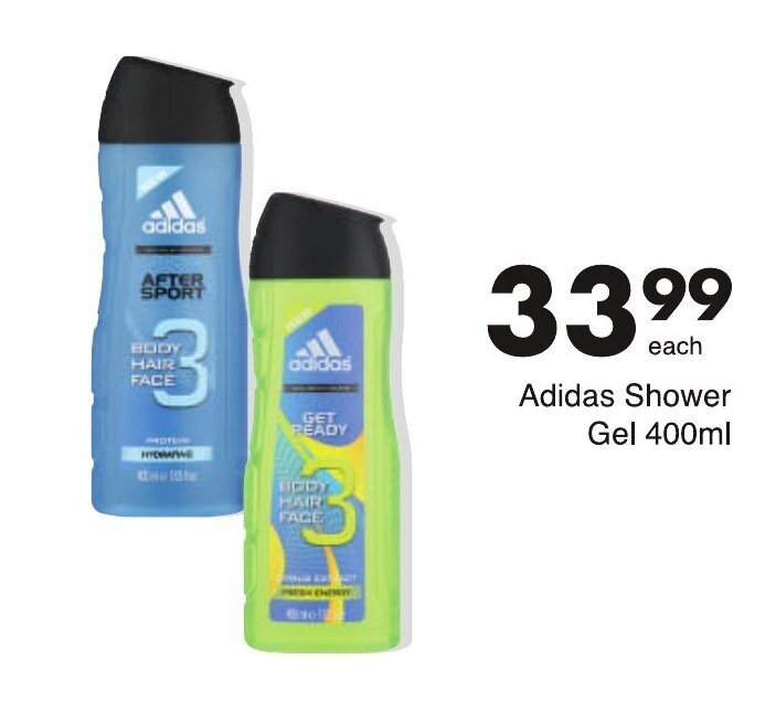 Adidas Shower Gel 400ml offer at Save