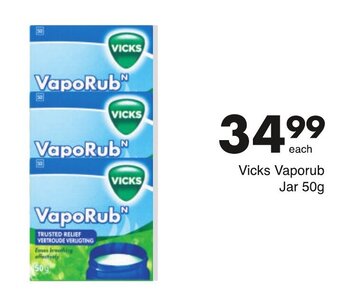 Save Vicks VapoRub Jar 50g offer