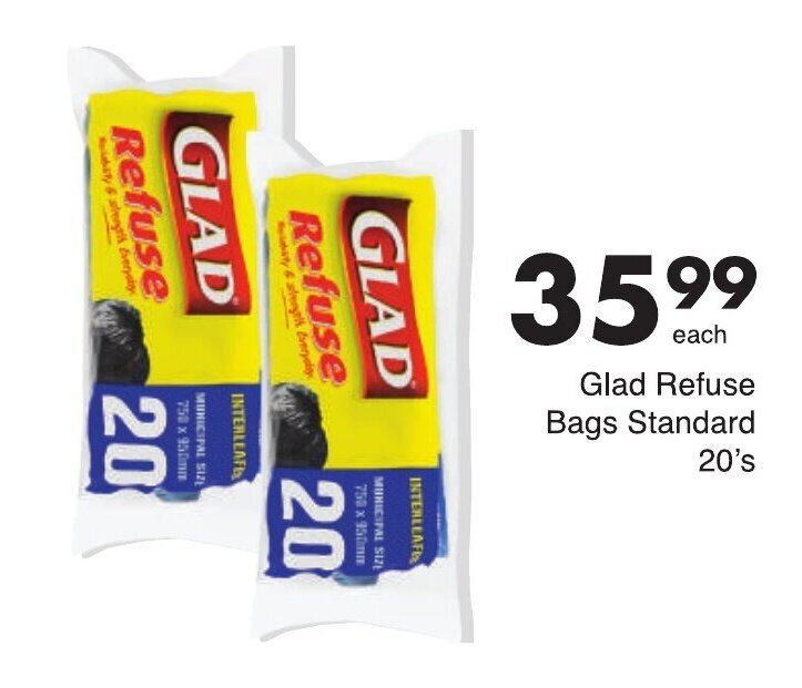 Glad Refuse Bags Standard 20's offer at Save