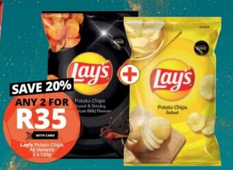 Lay's Potato Chips all variants 2 x 120g