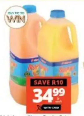 Checkers Clover Tropika Dairy Fruit Blend all variants 2L offer
