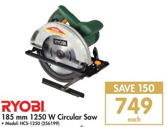 Makro Ryobi 185mm - 1250W Circular Saw offer