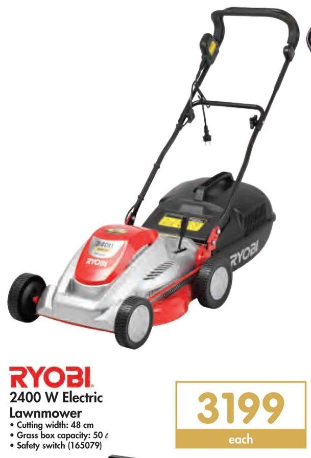 Ryobi 2400W Electric Lawnmower offer at Makro