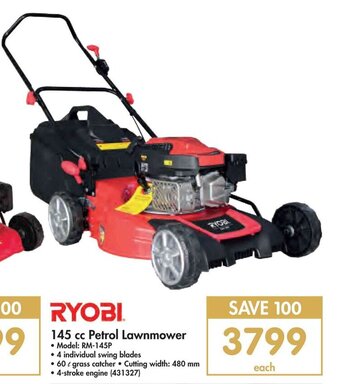 Makro Ryobi 145CC Petrol Lawnmower offer
