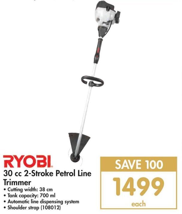 Ryobi 30cc 2Stroke Petrol Line Trimmer offer at Makro