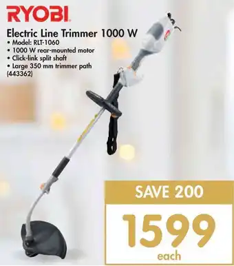 Makro Ryobi Electric Line Trimmer 1000W offer