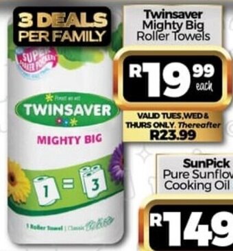 Take 'n Pay Twinsaver Mighty Big Roller Towels offer
