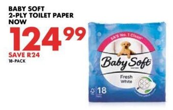 Woolworths Baby Soft 2-Ply Toilet Paper 18-pack offer