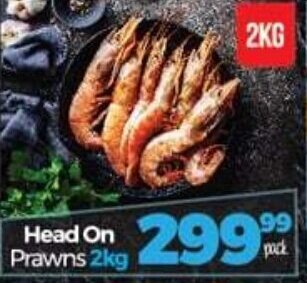 Take 'n Pay Head On Prawns 2kg offer