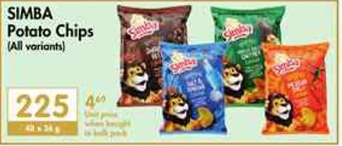 Simba Potato Chips all variants offer at Makro