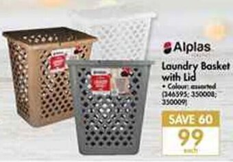 Makro Alplas Laundry Basket with Lid offer