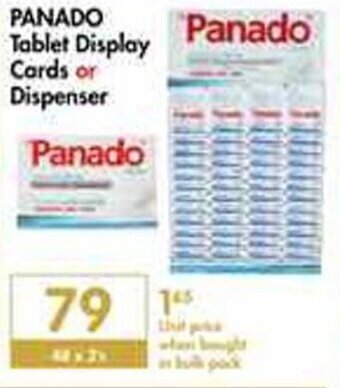 Makro Panado Tablet Display Cards or Dispenser offer