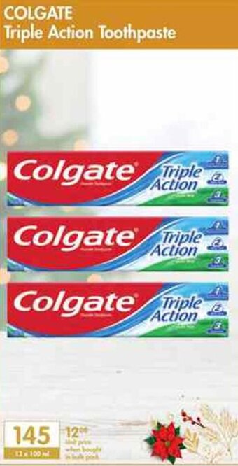Makro Colgate Triple Action Toothpaste 12 x 100ml offer