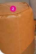 Game Decor twill ottoman stone or decor pleather ottoman (tan)-each offer