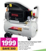 Game Ryobi 24l direct drive compressor 1.5hp offer
