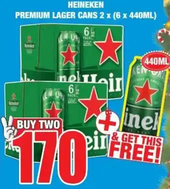 Boxer Heineken Premium Lager Cans 2x6x440ml offer