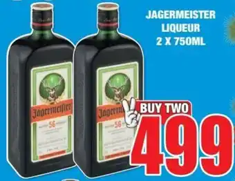 Boxer Jagermeister Liqueur 2x750ml offer