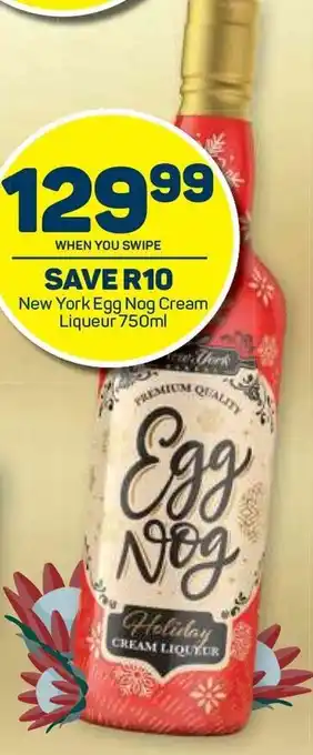 Pick n Pay New York Egg Nog Cream Liqueur 750ml offer